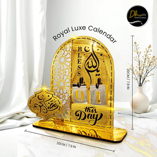 Royal Luxe Calendar with English Month or Islamic Month